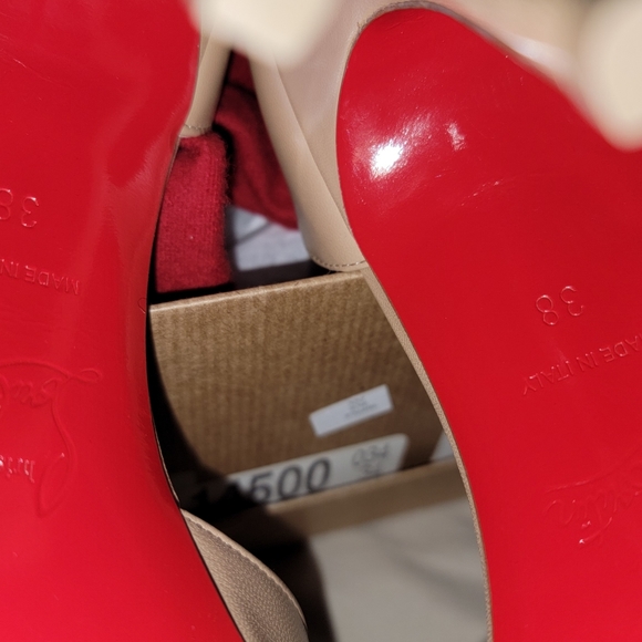 Nude Christian Louboutin Iriza 100mm Pumps - Picture 4 of 8